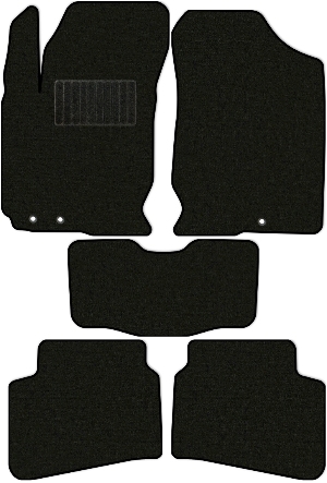 Коврики текстильные "Стандарт" для Kia Ceed I (хэтчбек 5 дв / ED) 2010 - 2012, черные, 5шт.