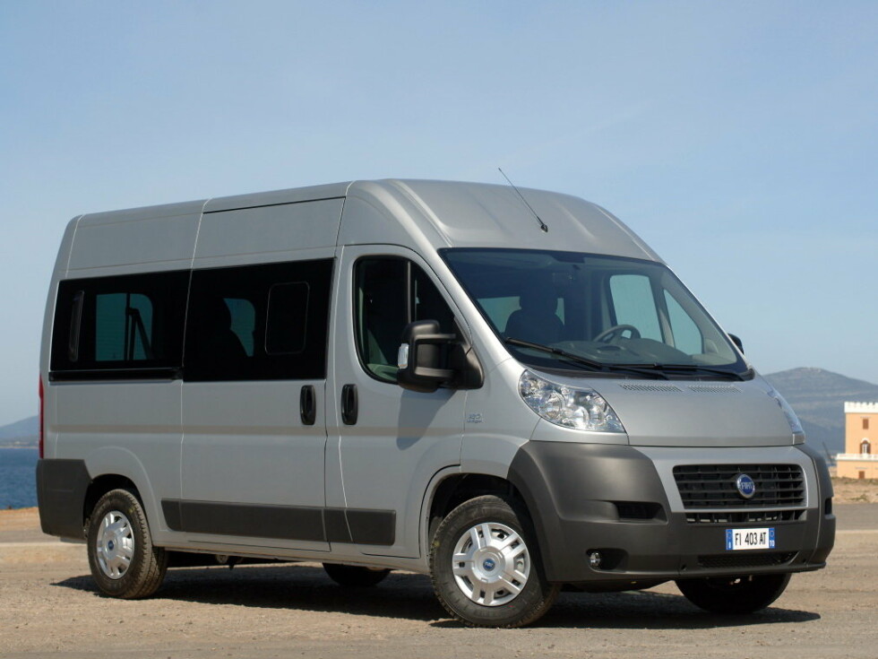 Коврики текстильные "Комфорт" для Fiat Ducato III (автобус / 250) 2006 - 2014, темно-серые, 2шт.