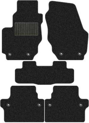 Коврики "Классик" в салон Volvo S80 II (седан) 2013 - 2016, темно-серые 5шт.