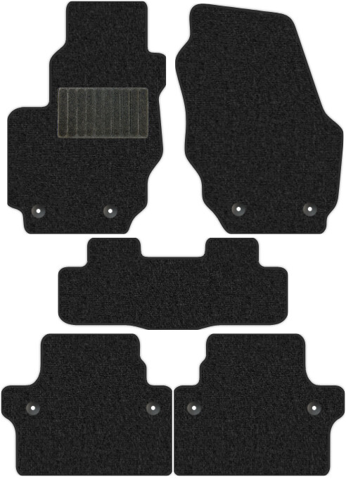 Коврики текстильные "Классик" для Volvo S80 II (седан) 2006 - 2010, темно-серые, 5шт.